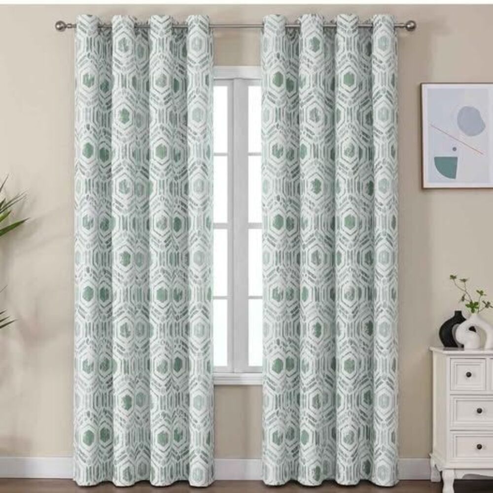 Set of 2 Panels Grommet Top curtains, W 52xL 96 Inch